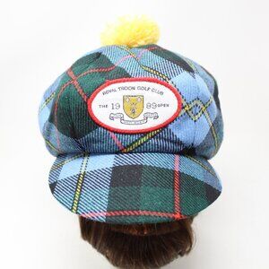 Royal Troon 1989 British Open Hat Green/Blue/Red Plaid Vintage Adjustable Cap